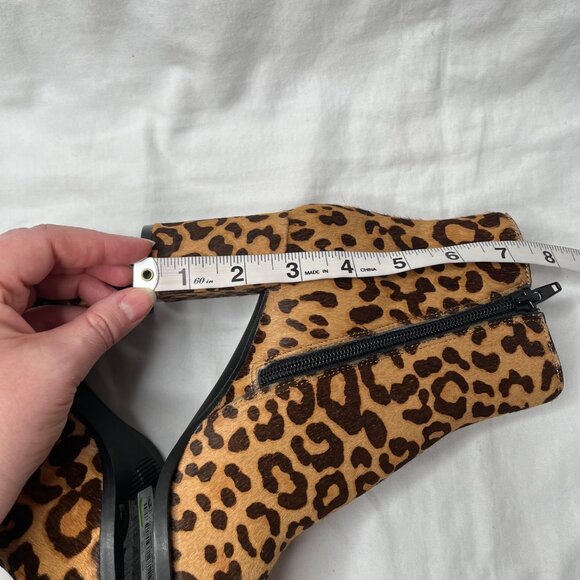 Steve Madden Womens Jozie Leopard Print Calf Hair Ankle Booties Size 6.5 M - Picture 3 of 9